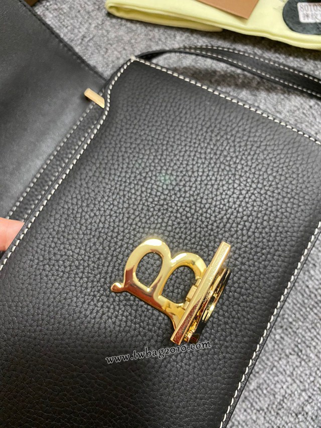 Burberry專櫃新版型立挺TB專屬標識鎖扣包 巴寶莉粒紋皮單肩斜挎女包 yxb1220